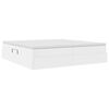 vidaXL F&ouml;rvaringss&auml;ng med madrass Vit 200 x 200 cm Konstl&auml;der