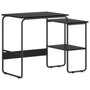 vidaXL Skrivbord med f&ouml;rvaring Svart ek 100 x 50 x 75 cm