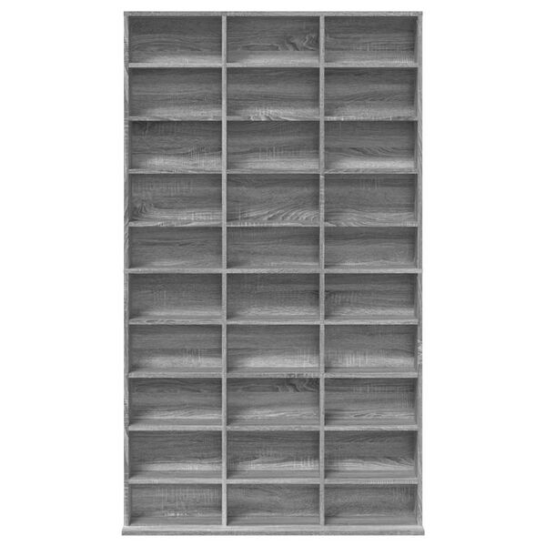 vidaXL CD-hylla gr&aring; sonoma 102x23x177,5 cm konstruerat tr&auml;