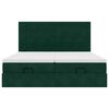 vidaXL Ottoman s&auml;ngram med madrasser m&ouml;rkgr&ouml;n 180x200 cm sammet