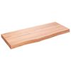vidaXL V&auml;gghylla ljusbrun 100x40x(2-6) cm behandlad massiv ek