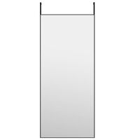 vidaXL Dörrspegel svart 40x100 cm glas och aluminium