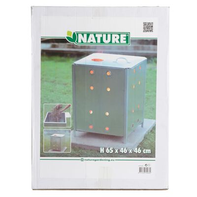 Nature Kompostbrännare galvaniserat stål 46x46x65 cm fyrkantig