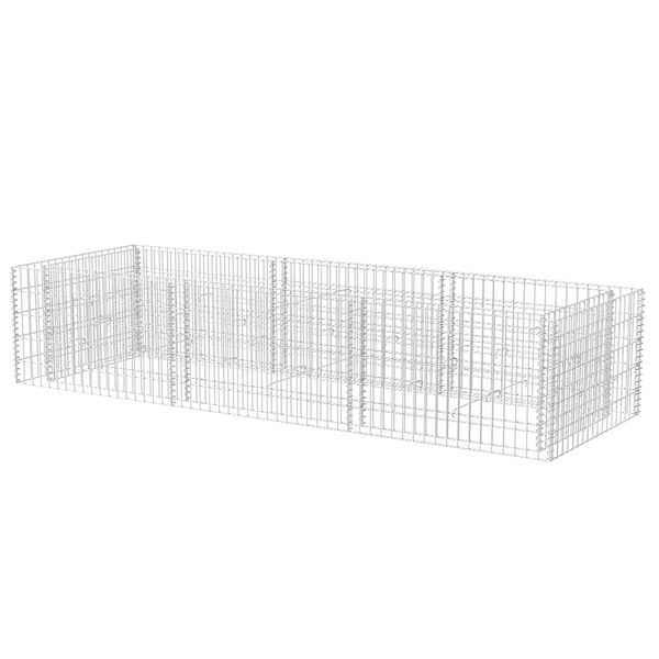 vidaXL Planteringsgabion upphöjd stål 270x90x50 cm