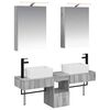vidaXL Badrumssk&aring;psset 5 pcs Gr&aring; Sonoma 50 x 14,5 x 70 cm