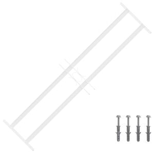 vidaXL S&auml;kerhetsgaller f&ouml;r F&ouml;nster med 2 Korsk&aring;por 3 pcs 63-114 cm