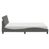 vidaXL Bed with Mattress "Hanko" Dark Grey 160x200 cm Fabric