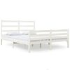 vidaXL S&auml;ngram vit massiv furu 120x190 cm