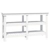 vidaXL Arbetsb&auml;nk vit 142,5x50x80 cm massiv furu