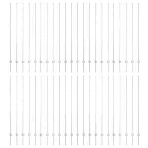 vidaXL St&auml;ngselstolpe 44 pcs Silver 200 cm St&aring;l