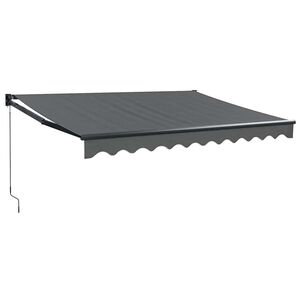 vidaXL Markis inf&auml;llbar antracit 3x2,5 m tyg&aluminium