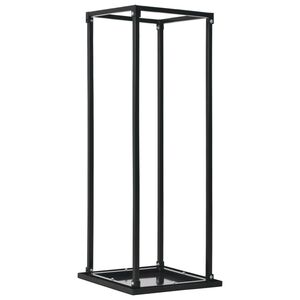 vidaXL Vedst&auml;ll med bas svart 37x37x113 cm st&aring;l