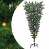 vidaXL Uppochner konstgjort f&ouml;rbelyst julgran med bollset Gr&ouml;n 120 cm