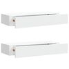 vidaXL V&auml;ggmonterad l&aring;da 2 st vit 60x23,5x10 cm MDF