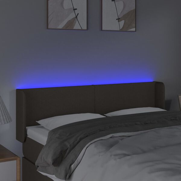 vidaXL S&auml;nggavel LED taupe 147x16x78/88 cm tyg