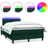 vidaXL Res&aring;rs&auml;ng med madrass och LED m&ouml;rkgr&ouml;n 120x210 cm sammet