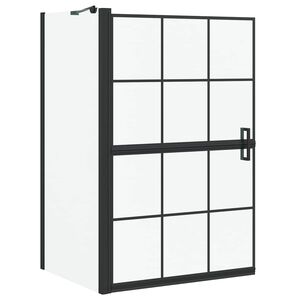 vidaXL Duschsk&auml;rm f&ouml;r Bad Svart och Transparent 80 x 68 x 128 cm