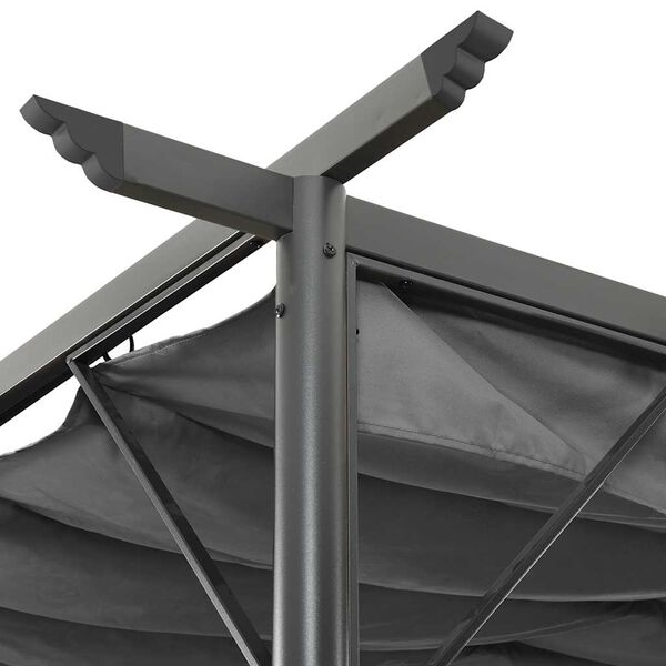 vidaXL Pergola med inf&auml;llbart tak antracit 3x3 m st&aring;l 180 g/m&sup2;