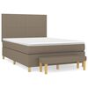 vidaXL Rams&auml;ng med madrass taupe 140x190 cm tyg