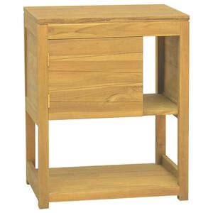 vidaXL Badrumssk&aring;p 60x40x75 cm massivt teaktr&auml;