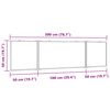 vidaXL Magnetisk whiteboard hopf&auml;llbar 200x50x1,7 cm aluminium