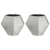 vidaXL Planteringsk&auml;rl 2 pcs Silver 50 x 50 x 40 cm Galvaniserat St&aring;l