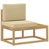 vidaXL Modulsoffa utomhus Vit 91 x 63 x 73 cm Massivt Akaciatr&auml;