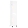 vidaXL H&ouml;gsk&aring;p vit 34,5x34x180 cm konstruerat tr&auml;