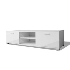 vidaXL Tv-b&auml;nk h&ouml;gglans vit 140x40,5x35 cm