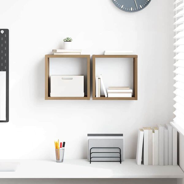 vidaXL Vägg hyllor 2 pcs Artisan Ek 26 x 15 x 26 cm Konstruerat trä