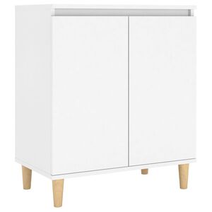 vidaXL Sk&auml;nk massiva tr&auml;ben vit 60x35x70 cm konstruerat tr&auml;