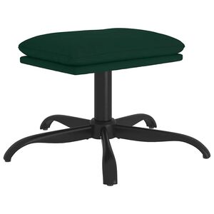 vidaXL Fotpall m&ouml;rkgr&ouml;n 60x60x36 cm sammet