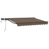 vidaXL Manuell markisram med LED-lampor Taupe 2,5 x 2 m