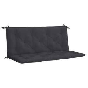 vidaXL B&auml;nkdyna f&ouml;r tr&auml;dg&aring;rden svart 120x(50+50)x7 cm oxfordtyg