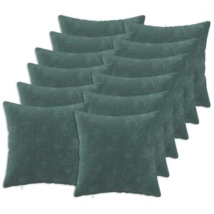 vidaXL Kudd&ouml;verdrag 12 st HEERLEN HavBl&aring; 40 x 40 cm Mikrofiber Fleece