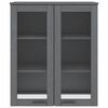 vidaXL Överdel till högskåp HAMAR mörkgrå 85x35x100 cm massiv furu