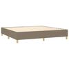 vidaXL Boxspring-s&auml;ngram taupe 200x200 cm tyg