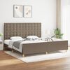 vidaXL S&auml;ngram utan madrass taupe 200x200 cm tyg