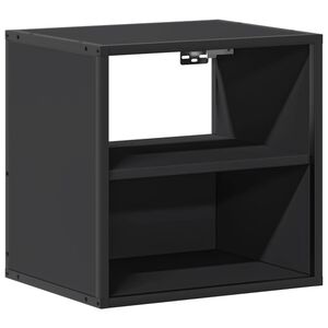 vidaXL V&auml;ggmonterade s&auml;ngbord svart 40x31x39,5 cm