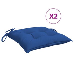 vidaXL Stolsdynor 2 st bl&aring; 40x40x7 cm oxfordtyg