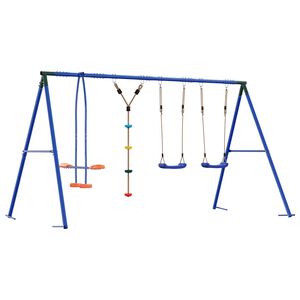 vidaXL Utegunga set Flerf&auml;rgsdesign St&aring;l och PE