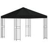 vidaXL Paviljong 3 x 3 m Svart Polyester och St&aring;l 190 gsm