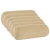 vidaXL Kudd&ouml;verdrag 6 st HEERLEN Beige &Oslash; 15 x 40 cm Polyester