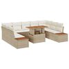 vidaXL Tr&auml;dg&aring;rdsoffset 10 st Beige konstrotting