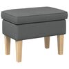 vidaXL Fotpall M&ouml;rkgr&aring; 55 x 35 x 41 cm Tyg