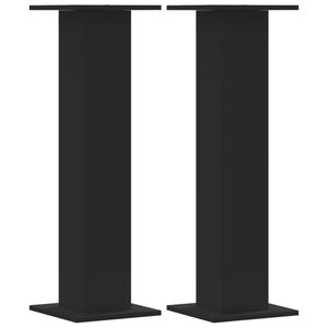 vidaXL H&ouml;gtalarst&auml;ll 2 st svart 30x30x95 cm konstruerat tr&auml;