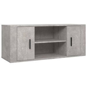 vidaXL Tv-b&auml;nk betonggr&aring; 100x35x40 cm konstruerat tr&auml;
