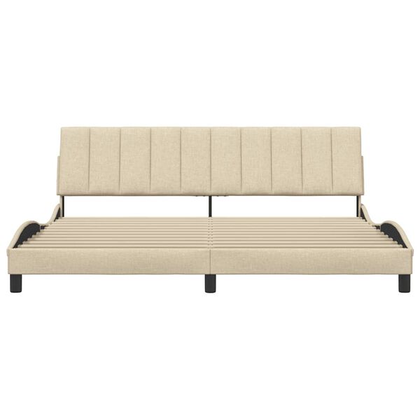 vidaXL Bed Frame without Mattress "Hanko" Cream 200x200 cm Fabric