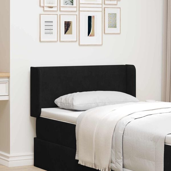 vidaXL S&auml;nggavel &Ouml;ra Svart 40,5 x 40,5 x 4 cm Sammet