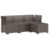 vidaXL 4-sits Tr&auml;dg&aring;rdsoffa Rattan Look PP Ljusgr&aring;